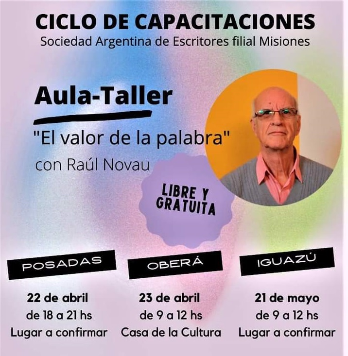 Dictarán un taller para escritores y aficionados a las letras en Iguazú