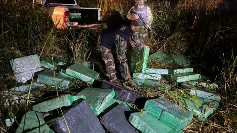 Prefectura secuestró más de 2.200 kilogramos de marihuana en Eldorado y Puerto Iguazú