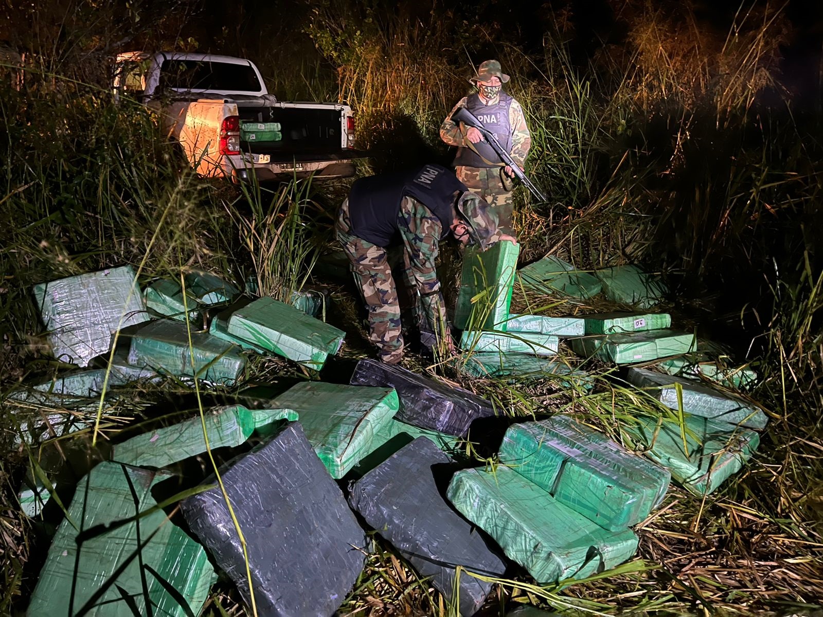 Prefectura secuestró más de 2.200 kilogramos de marihuana en Eldorado y Puerto Iguazú