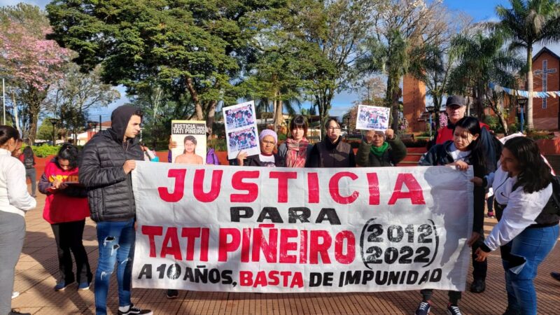 A 10 años del asesinato de Taty Piñeiro exigen justicia