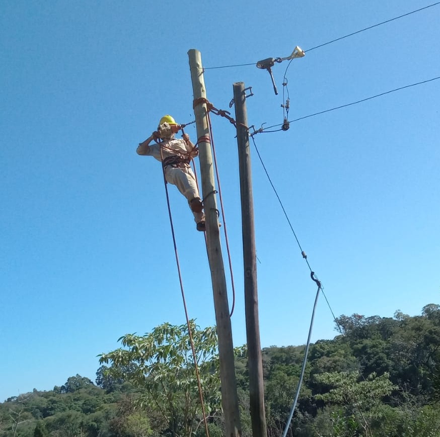Trabajan en el fortalecimiento de las líneas eléctricas en Andresito e Irigoyen
