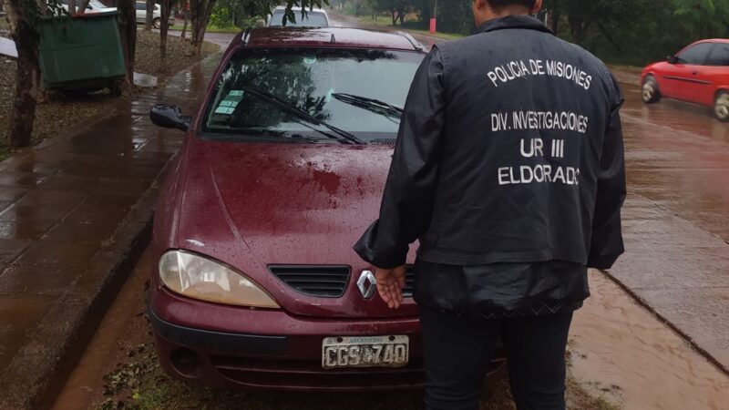 Recuperaron en Eldorado un automóvil robado en Iguazú