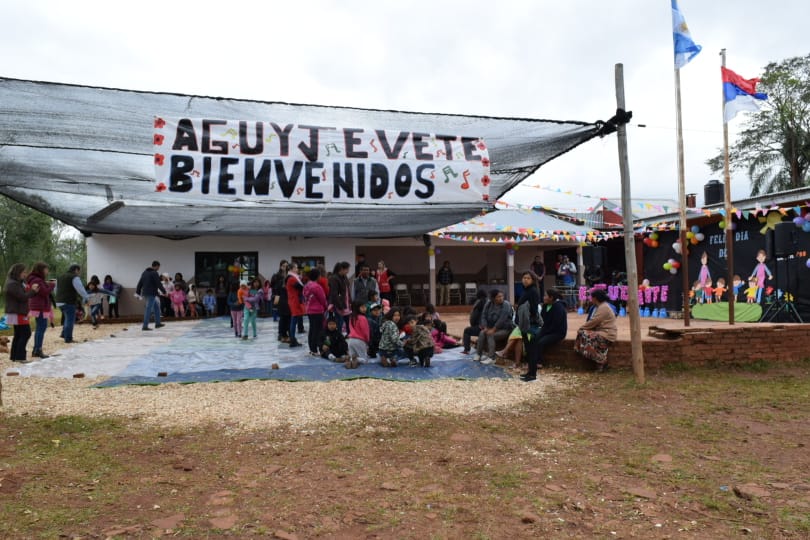 Divertida jornada con los chicos de comunidades Mbya Guarani