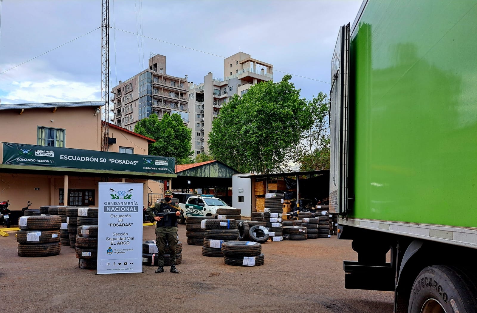 Despacharon 273 cubiertas desde Iguazú hacia Buenos Aires