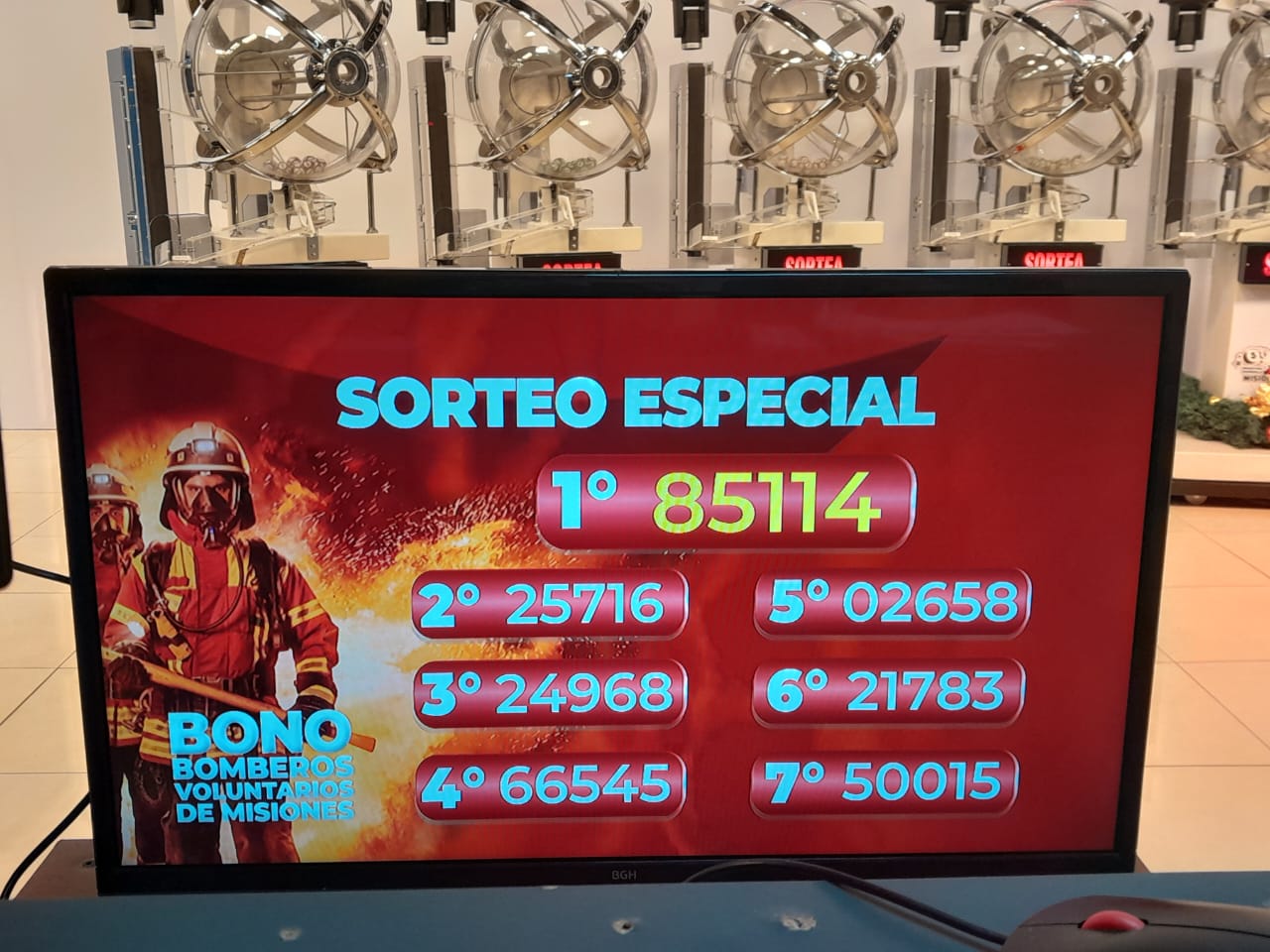 Con el N° 85114 se llevó el 0Km del Bono Colaboración de Bomberos Voluntarios
