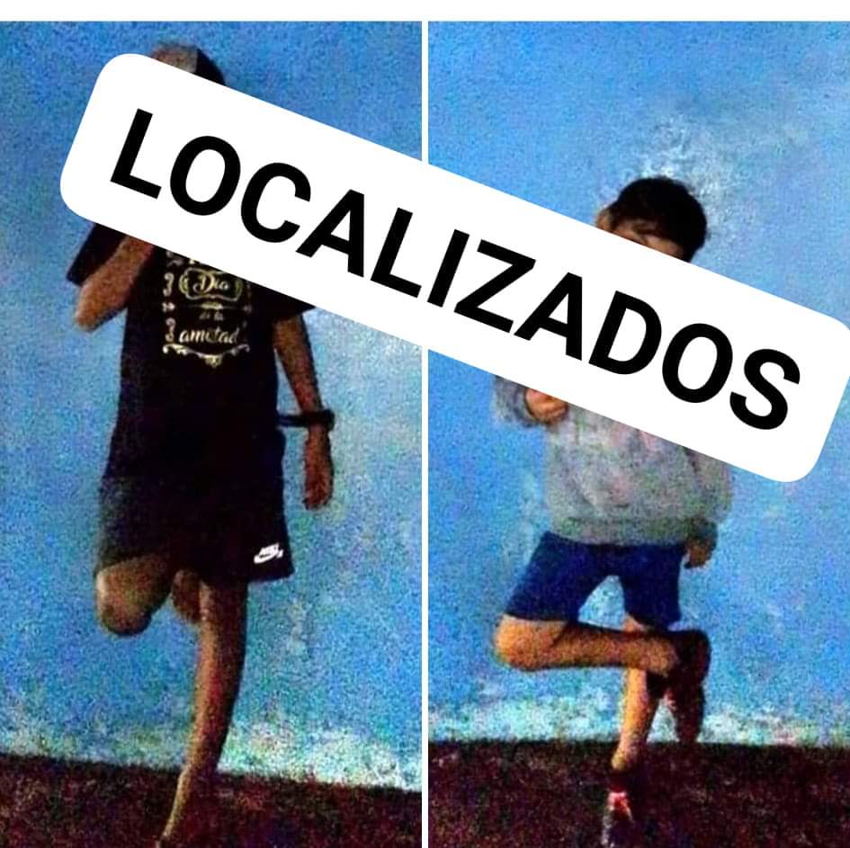 Los menores que eran buscados ya se encuentran con su familiares