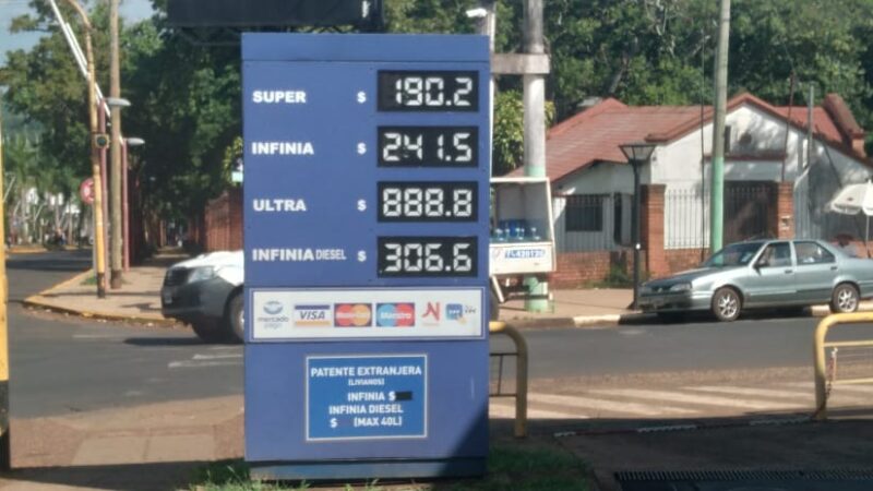 YPF ajustó los precios esta madrugada, en Iguazú el aumento superó el 4% acordado