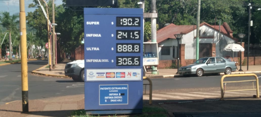YPF ajustó los precios esta madrugada, en Iguazú el aumento superó el 4% acordado