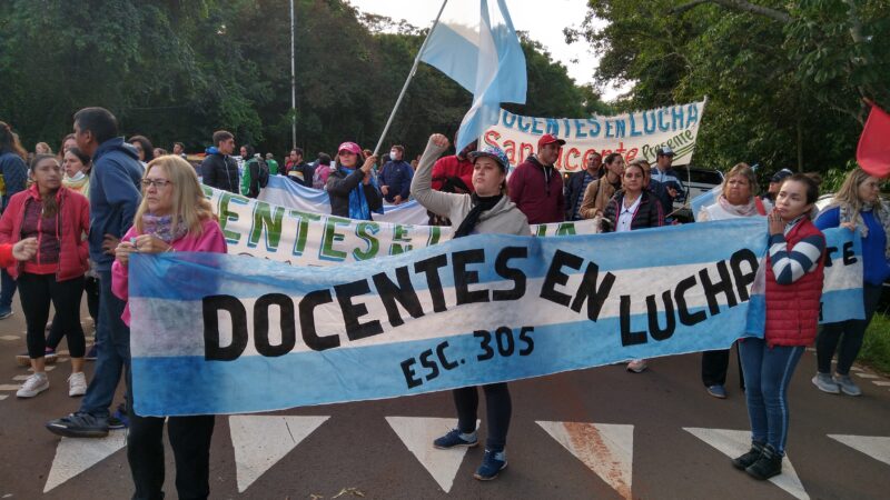 El Frente de los Trabajadores de la Educación en Lucha trasladará la manifestación a Puerto Iguazú