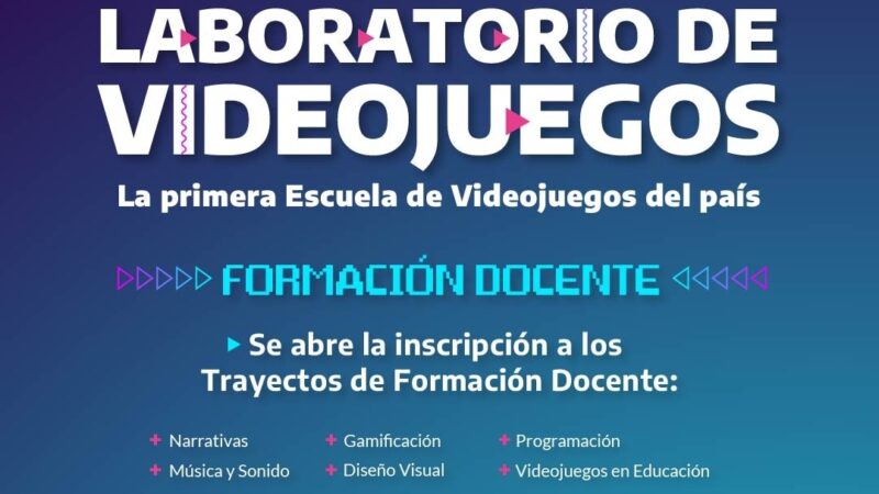 Escuela de videojuegos: abierta la inscripción a espacios de formación docente