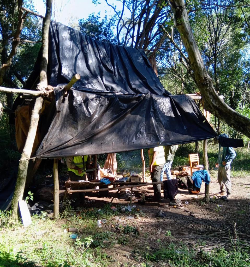 Operativo de fiscalización: Trabajo clausuró un campamento de tareferos en Andresito