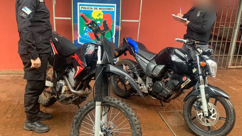 La Policía recuperó dos motocicletas robadas en Comandante Andresito y vendidas en Pozo Azul