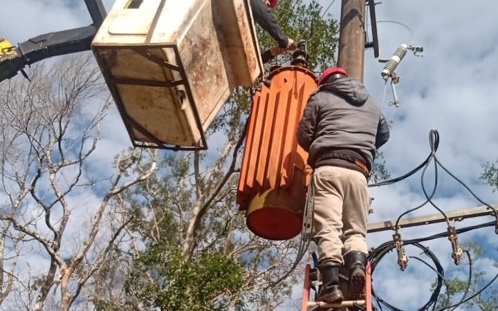 Realizaron trabajos de mantenimiento en las redes eléctricas de Posadas