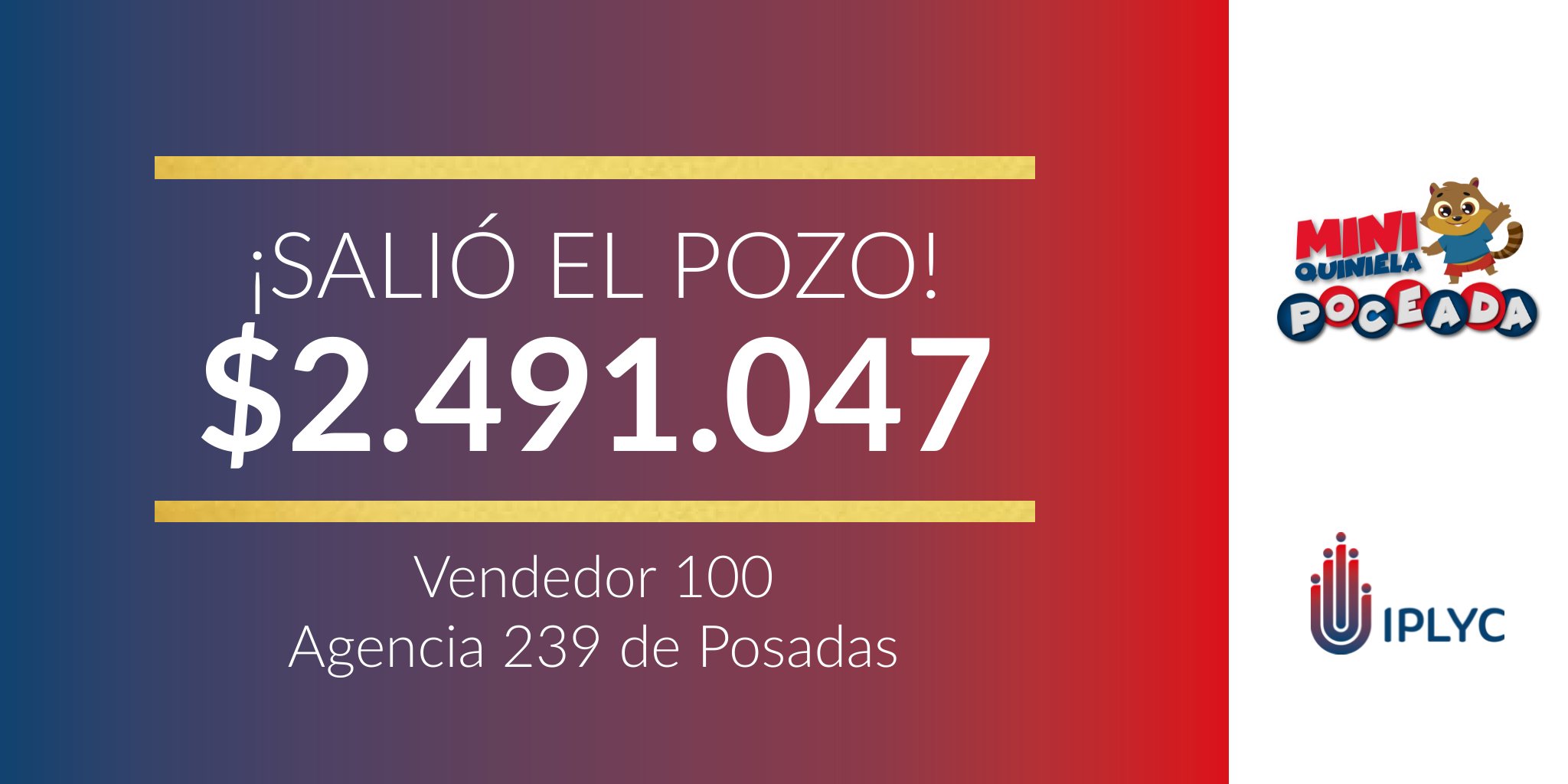 Jubilado ayudará a sus nietos con el premio de la Mini Poceada