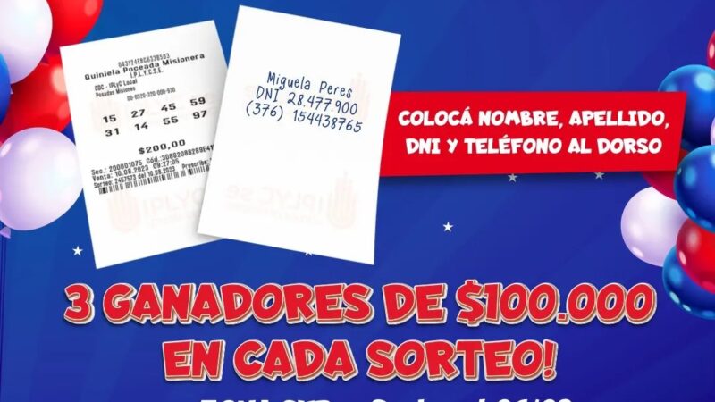 Sorteos especiales para celebrar el aniversario de la Poceada Misionera