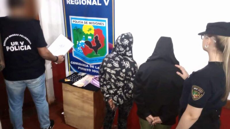 Iguazú: Dos mujeres parientes del dealer ciclista y una menor embarazada fueron detenidas con dosis de pedra