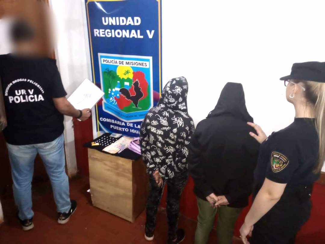 Iguazú: Dos mujeres parientes del dealer ciclista y una menor embarazada fueron detenidas con dosis de pedra