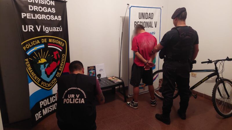 Dealer ciclista fue detenido con 66 dosis de “pedra” en Puerto Iguazú