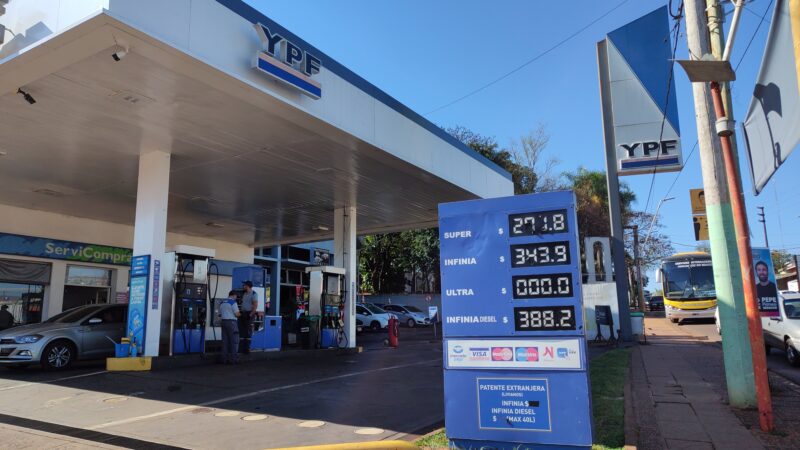 Iguazú: Con el aumento, el litro de nafta en YPF sale 45 pesos mas barato que en la Shell