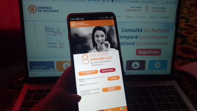 Los reclamos por problemas con la energía eléctrica se canalizan de forma inmediata por la APP o el Call Center