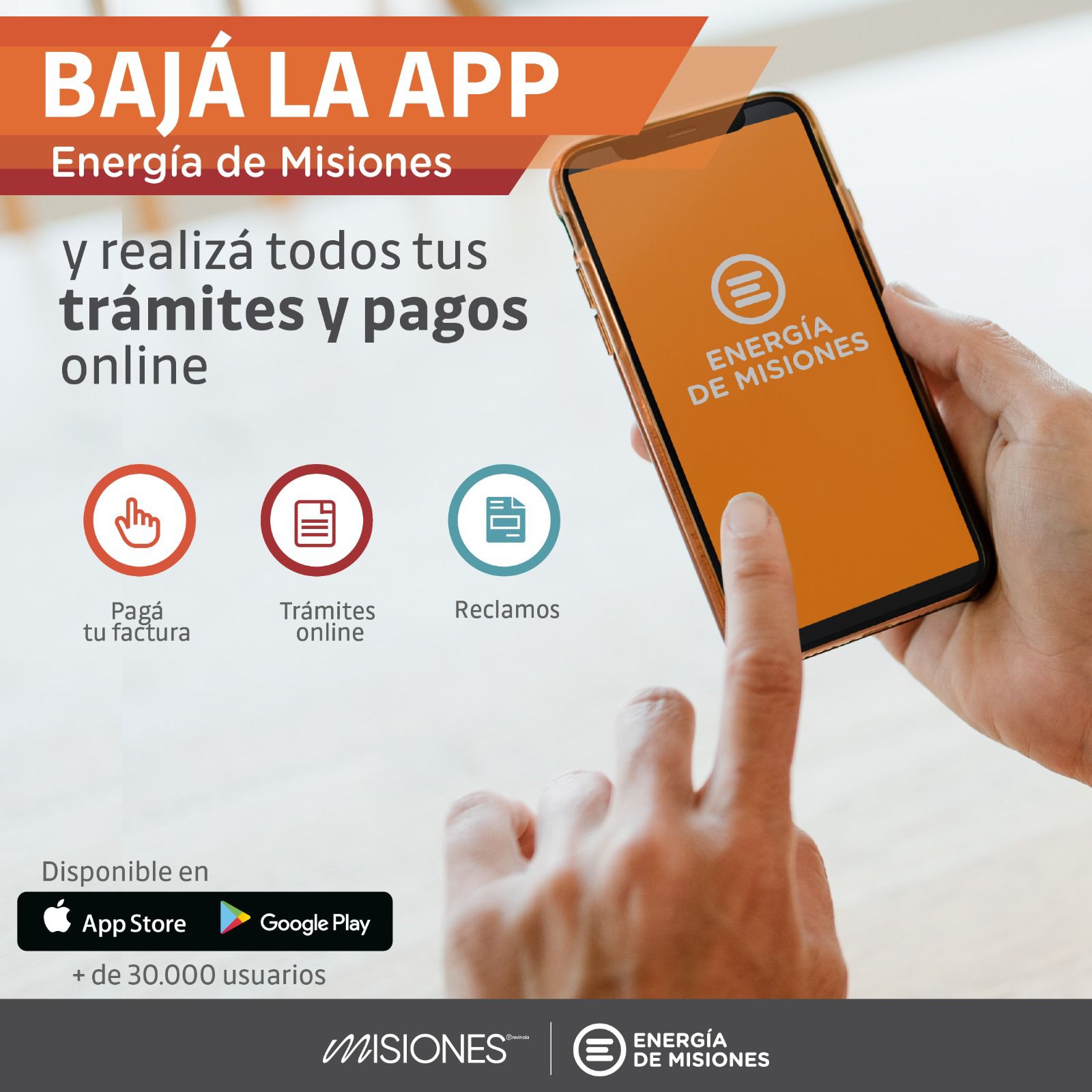 En energía de Misiones, todos tus trámites son Online