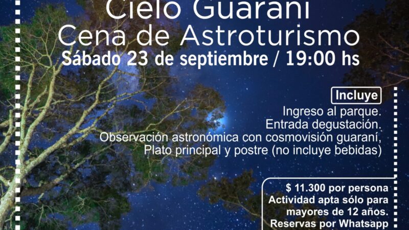Cielo Guaraní: Cena de Astroturismo en el Parque Salto Encantado