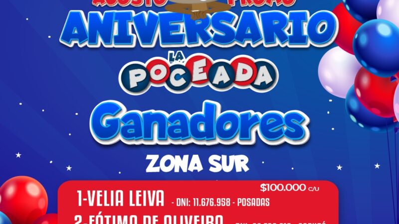 Dos apostadores de Posadas y uno de Garupá, ganaron en el primer sorteo aniversario de la Poceada 