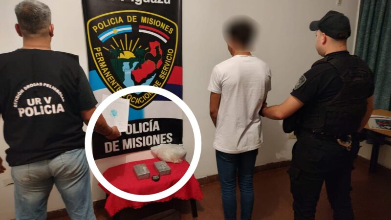 Detienen a narcodelivery con cocaína valuada en 15 millones de pesos
