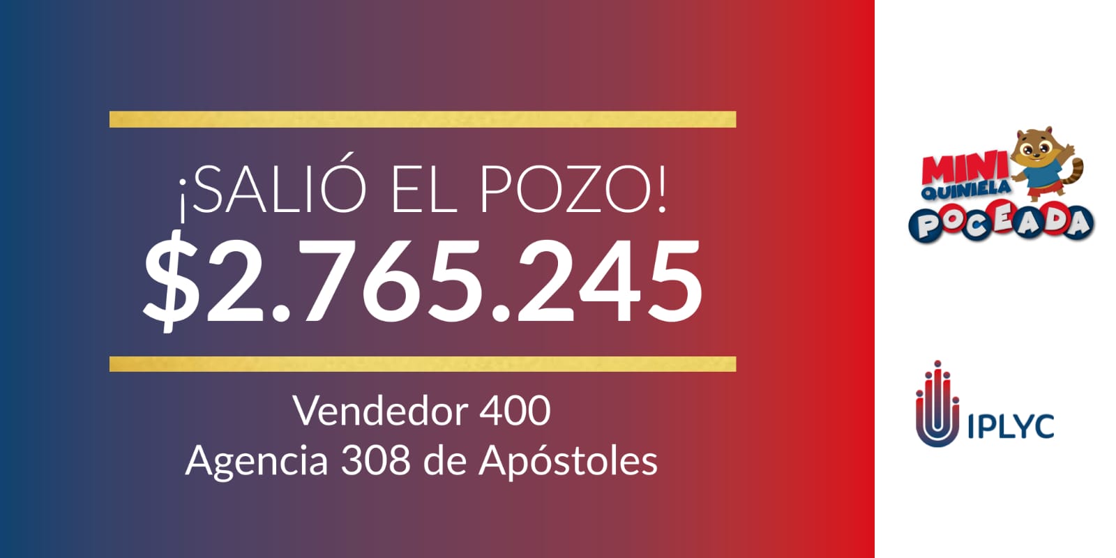 Apostoleño ganó con la Mini Poceada