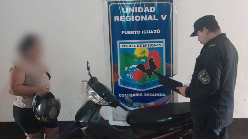 Fue a denunciar el robo de su motocicleta pero la policía ya la había recuperado