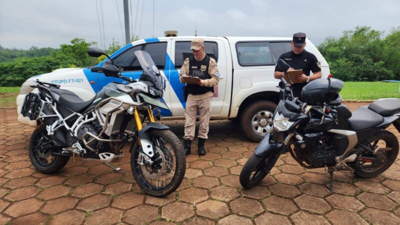 Evitaron que dos motos robadas sean llevadas hacia Paraguay