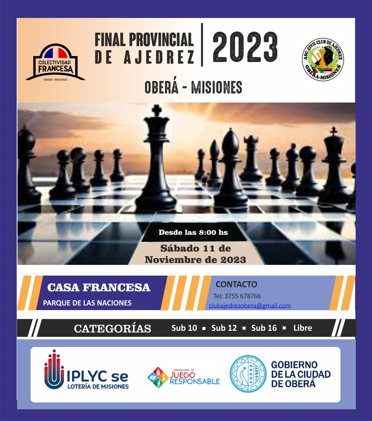 IPLyC estará presente en la fecha coronación del Ajedrez de Misiones