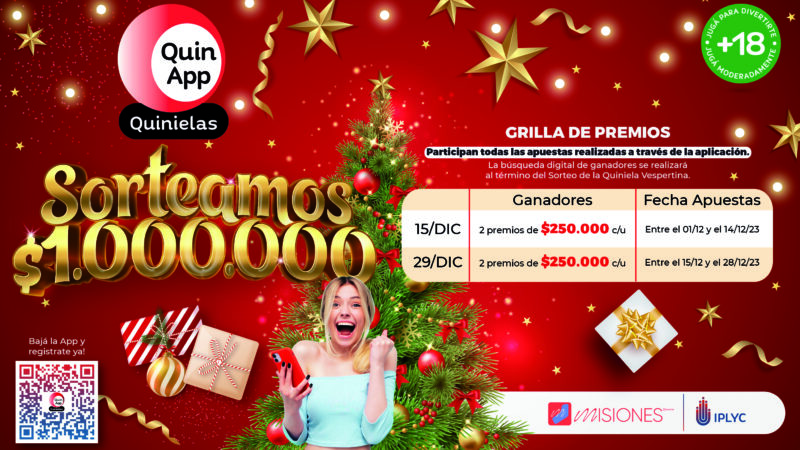 QuinApp premiará con su promoción cierre de año