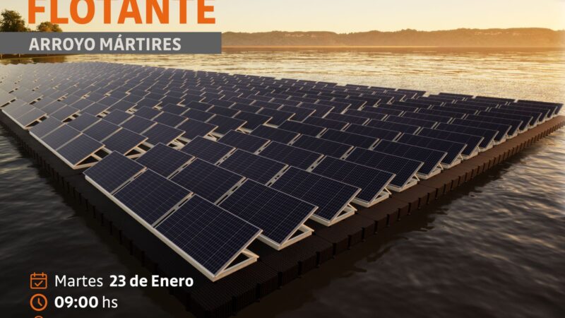 Convocan a audiencia publica por el Proyecto “Parque Solar Fotovoltaico Flotante – Arroyo Mártires”