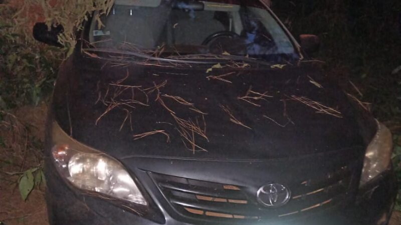 Policías recuperaron un auto robado que estaba siendo pintado en una zona de monte para ser llevado a Paraguay