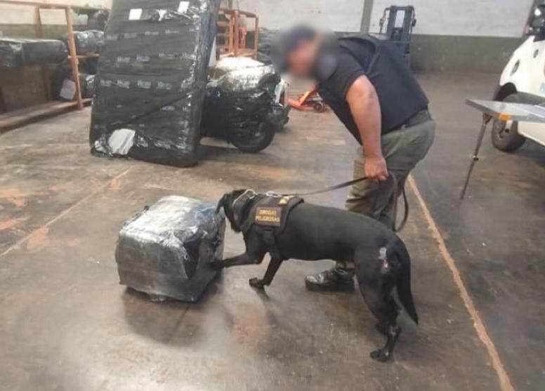 “Sherlock” detectó una narco encomienda en Wanda, hay tres detenidos