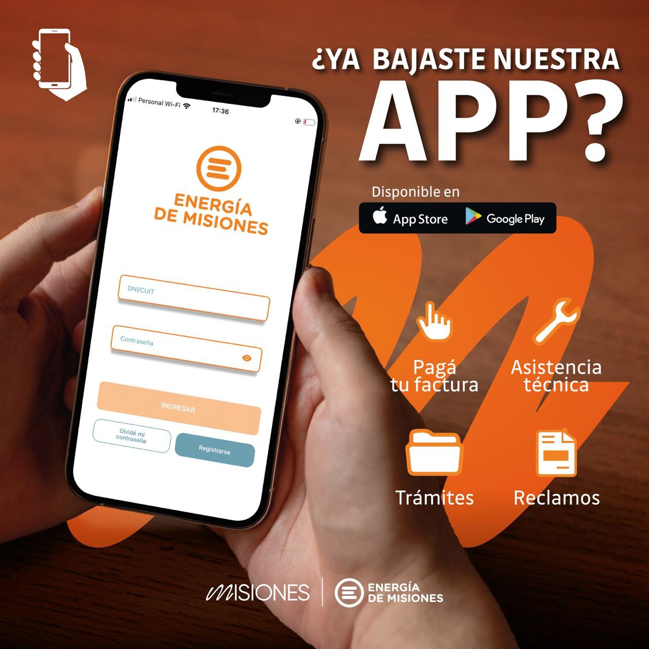 Aplicativo móvil de Energía de Misiones: todos los trámites en un solo lugar