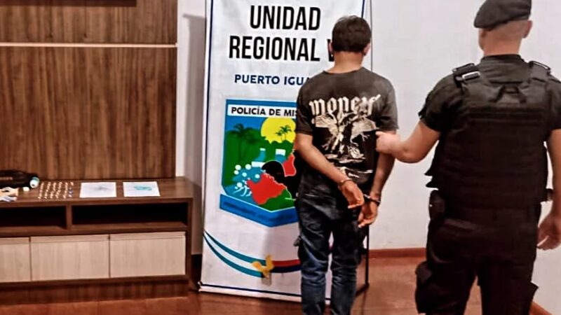Procedimientos antidrogas: detuvieron a un narcodelivery con dosis de cocaína en Iguazú