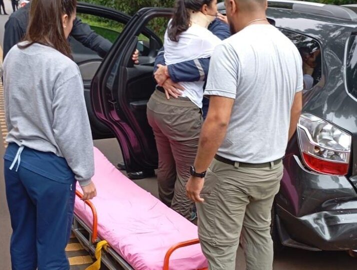 Siniestro vial dejó dos heridos en el acceso a Cataratas