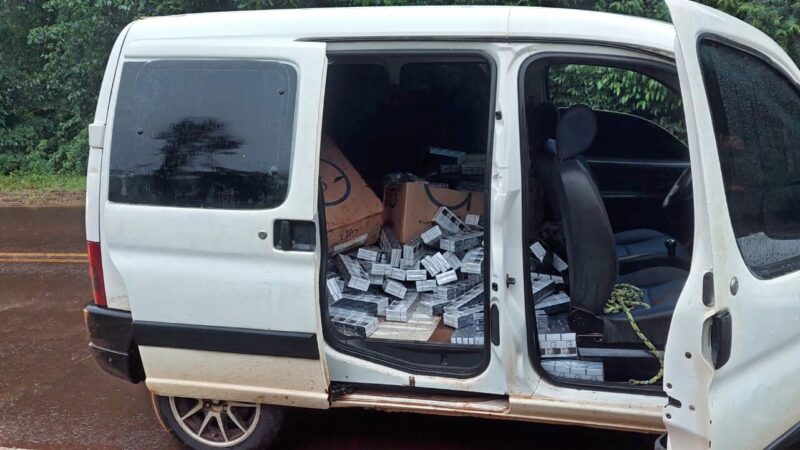 Abandonaron un utilitario cargado con cigarrillos en la ruta Nacional Nº 9