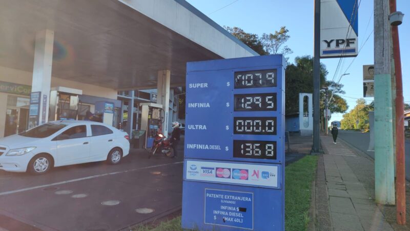 Iguazú: Las naftas aumentaron un 4% y el gasoil un 2% en promedio