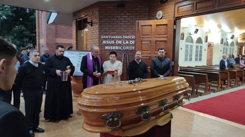 Despiden los restos Monseñor Marcelo Martorell, obispo emérito de Puerto Iguazú