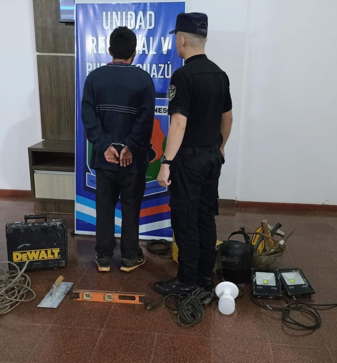 Investigadores recuperaron herramientas robadas de un hotel en Iguazú