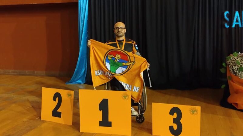 Nahuel Speranza se consagró campeón nacional de tiro con arco sala paralímpico