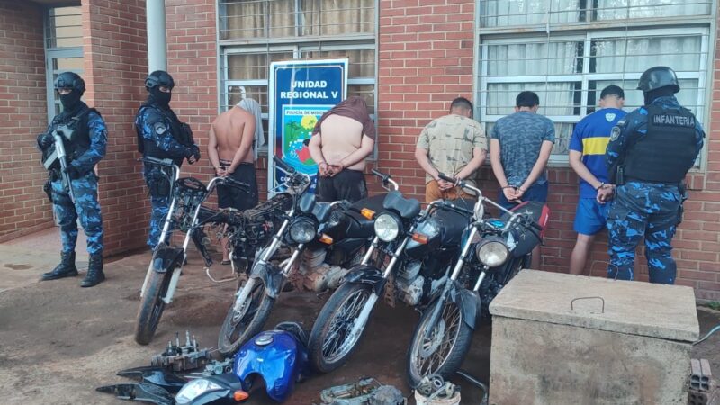 Desbarataron una banda dedicada al robo, desarme y venta de motocicletas en Iguazú