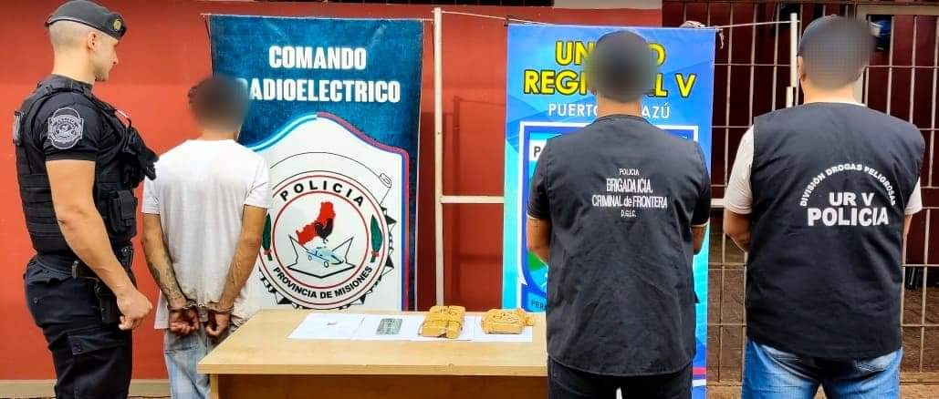 Detuvieron en Andresito a un hombre que llevaba en su mochila  marihuana