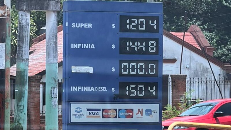 Aumento mensual de combustible: El incrementó no superó el 2.5% en Iguazú