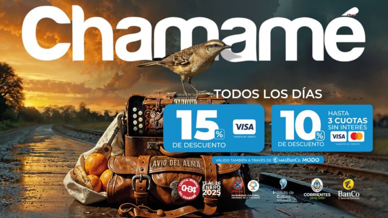 Chamamé 2025: entradas con descuento y cuotas sin interés con las tarjetas del Banco de Corrientes