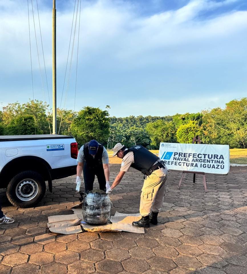 Iguazú: Prefectura frenó un intento de contrabando de marihuana