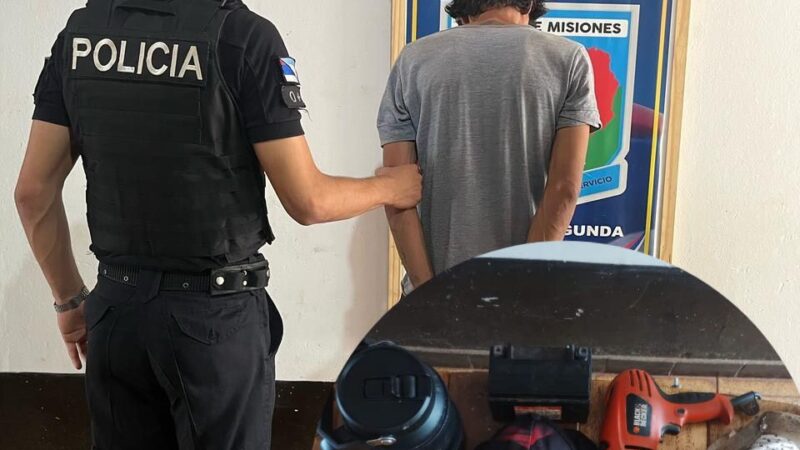 Vecinos sorprendieron a «Diente», alertaron a la policía y terminó detenido